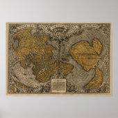 Classic 1531 Antique World Map by Oronce Fine Poster (Vorne)