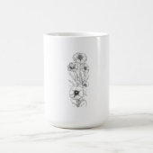 Classic 15 oz Floral Outline Mug Kaffeetasse (Mittel)