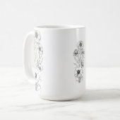 Classic 15 oz Floral Outline Mug Kaffeetasse (Vorderseite Links)