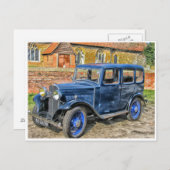 Classic 1932 Vintager alter Hdr-Wagen Postkarte (Vorne/Hinten)