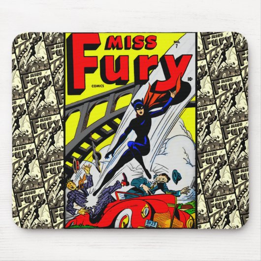 Classic 1940er Jahre Miss Fury Comic Mousepad (Vorne)
