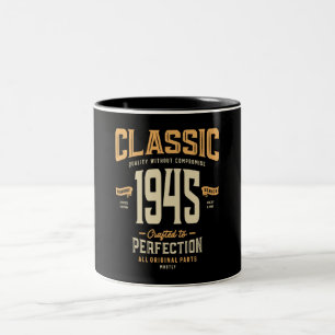 Classic 1945 78. Geburtstag Zwei-Tone-Tasse Zweifarbige Tasse