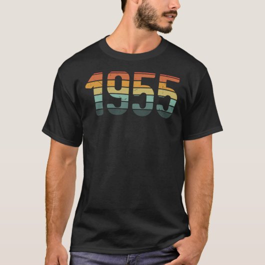 Classic 1955 BDay Vintage Sunset T-Shirt (Vorderseite)
