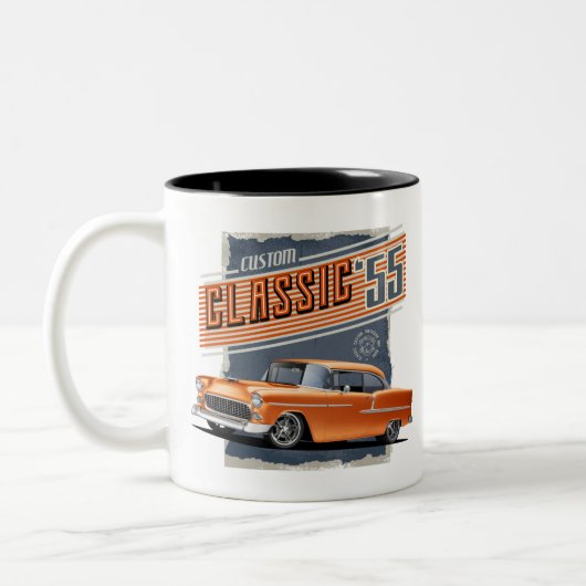 Classic 1955 Street Rod Zweifarbige Tasse (Links)