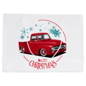 Classic 1956 Red Truck Große Geschenktüte (Rückseite)