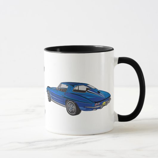 Classic 1963 Blue Corvette VATER Kaffee Tasse (Rechts)