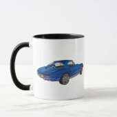 Classic 1963 Blue Corvette VATER Kaffee Tasse (Links)