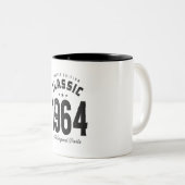 Classic 1964 - 58. Geburtstag Vintag Zweifarbige Tasse (VorderseiteRechts)
