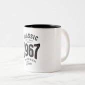 Classic 1967 - 55. Geburtstag Retro Vintag Zweifarbige Tasse (VorderseiteRechts)