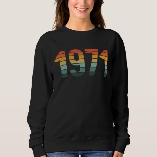 Classic 1971 BDay Vintage Sunset Sweatshirt (Vorderseite)