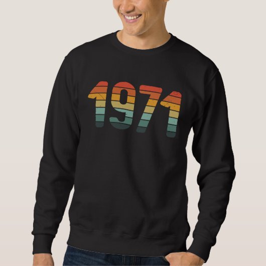 Classic 1971  BDay Vintage Sunset Sweatshirt (Vorderseite)