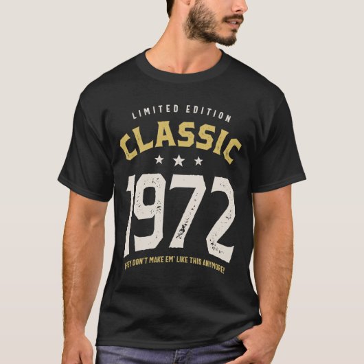 Classic 1972 - 50. Geburtstag Retro Vintag T-Shirt (Vorderseite)