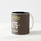 Classic 1975 - 47. Geburtstag Retro Vintag Zweifarbige Tasse (VorderseiteRechts)