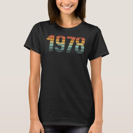 Classic 1978 BDay Vintag Sunset T-Shirt (Vorderseite)