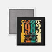 Classic 1983 Vintage Car 41. Geburtstag Magnet (Vorderseite/Rückseite)