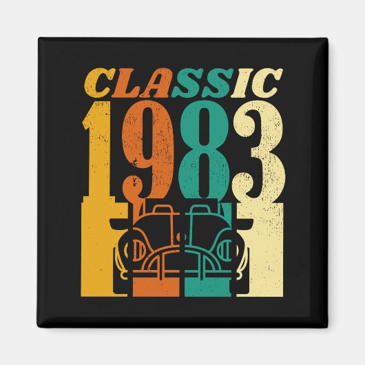 Classic 1983 Vintage Car 41. Geburtstag Magnet (Vorne)
