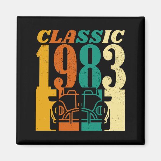 Classic 1983 Vintage Car 41st Birthday Magnet (Vorne)