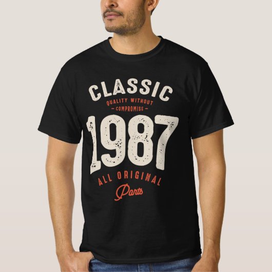 Classic 1987 - 35. Geburtstag Retro Vintag T-Shirt (Vorderseite)