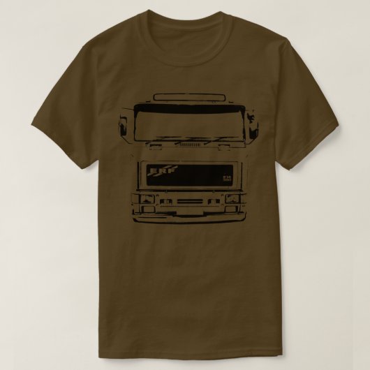Classic 1990er ERF E LKW-Monoblock T-Shirt (Design vorne)