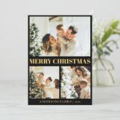 Classic 1 Foto Typografie Frohe Weihnachten (Stehend Vorderseite)