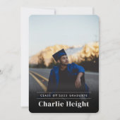 Classic 2023 Abschluss Einfaches Foto Einladung (Vorderseite)