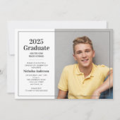 Classic 2025 Graduate Foto Abschluss Einladung (Vorderseite)