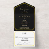 Classic 20's / Gatsby / Art Deco All In One Einladung (Innen Boden)