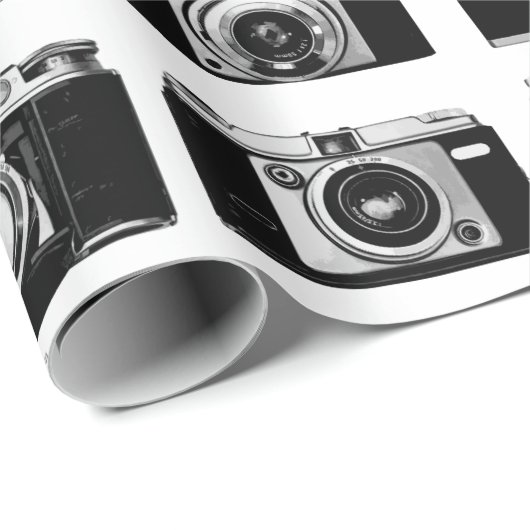 CLASSIC 35-mm-FOTO-FILMKAMERAS-PATTER Geschenkpapier (Rolleneckpunkt)