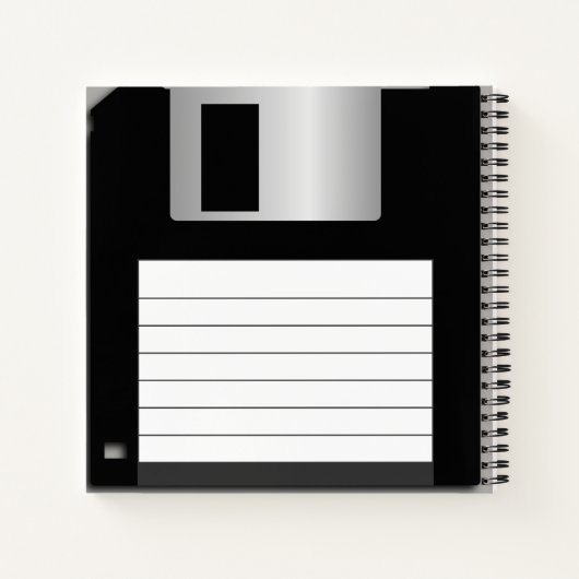 Classic 3.5" Diskettenlaufwerk-SpiralNotebook Notizblock (Rückseite)
