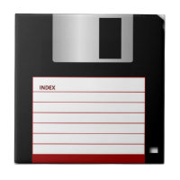 Classic 3,5" Red Floppy Disk Keramik Tile