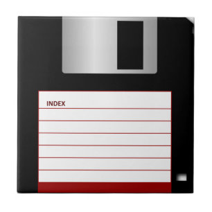 Classic 3,5" Red Floppy Disk Keramik Tile Fliese