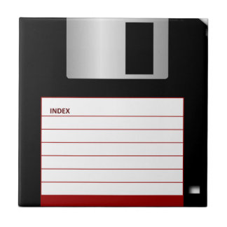 Classic 3,5" Red Floppy Disk Keramik Tile Fliese