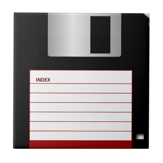 Classic 3,5" Red Floppy Disk Keramik Tile Fliese (Vorderseite)