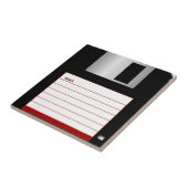 Classic 3,5" Red Floppy Disk Keramik Tile Fliese (Seite)