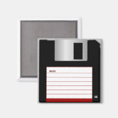 Classic 3.5" Red Floppy Disk Magnet (Vorderseite/Rückseite)