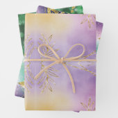 Classic 3 Farbenferien Schneeflocken Weihnachten Geschenkpapier Set (Beispiel)