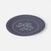 Classic 4. Juli Zeitschrift zum Unabhängigkeitstag Pappteller (Schrägansicht)