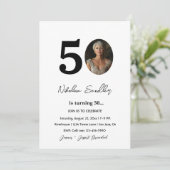 Classic 50 Geburtstagsfeier Einladung (Stehend Vorderseite)