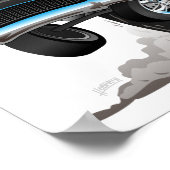 Classic 55 Frisierte Auto Funny Car Cartoon Poster (Ecke)