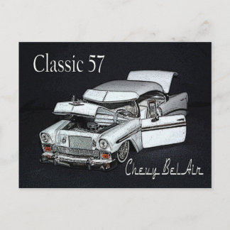 Classic 57 Chevy Bel Air Postcard Postkarte