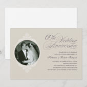 Classic 60 Jahre Foto Einladungen (Vorne/Hinten)
