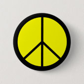 Classic 60er Groovy Peace Symbol Button (Vorderseite)