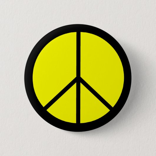 Classic 60er Groovy Peace Symbol Button (Vorderseite)