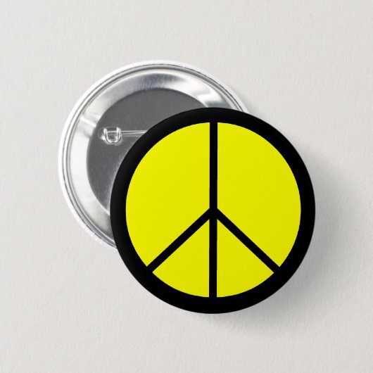 Classic 60er Groovy Peace Symbol Button (Vorne & Hinten)
