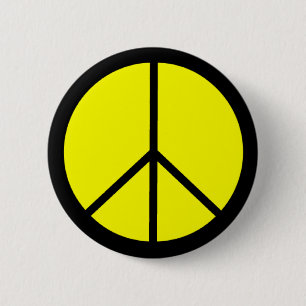 Classic 60er Groovy Peace Symbol Button