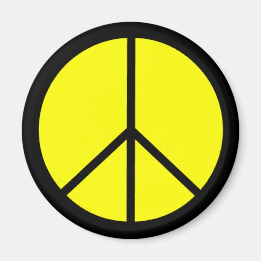Classic 60er Groovy Peace Symbol Magnet (Vorne)