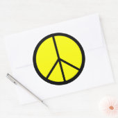 Classic 60er Groovy Peace Symbol Runder Aufkleber (Umschlag)