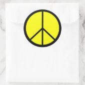 Classic 60er Groovy Peace Symbol Runder Aufkleber (Tasche)