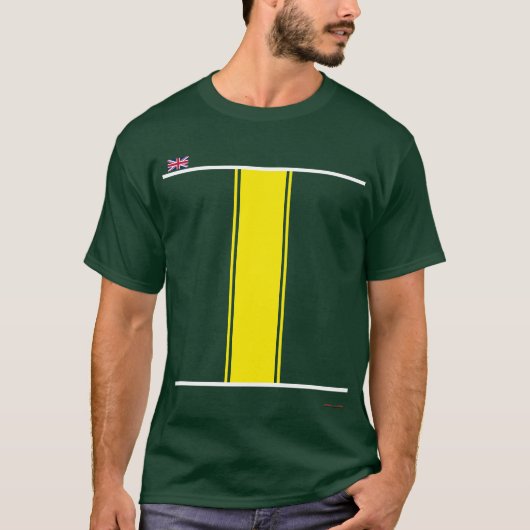 Classic 60's British Racing Green Motor Race T-Shirt (Vorderseite)