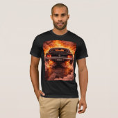 Classic 60s Fastback Muscle Car Burnout T-Shirt (Vorne ganz)